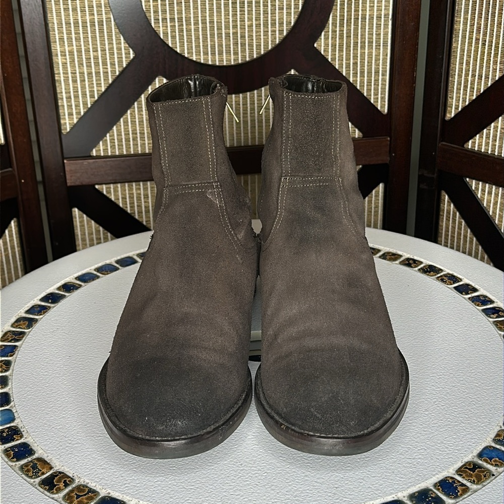 To Boot New York Adam Derrick Boots Mens 12 Muller Dark Brown Waxed Suede Zip